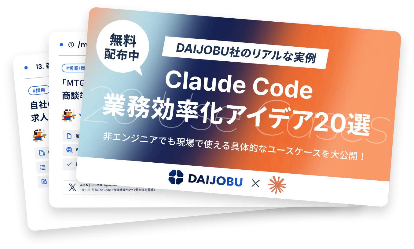業務効率化アイデア20選の表紙と中面プレビュー